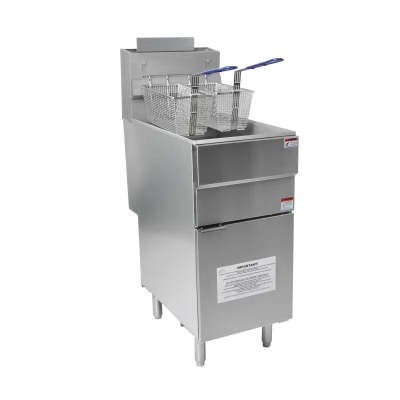 Friteuse à gaz simple en inox 23 L
